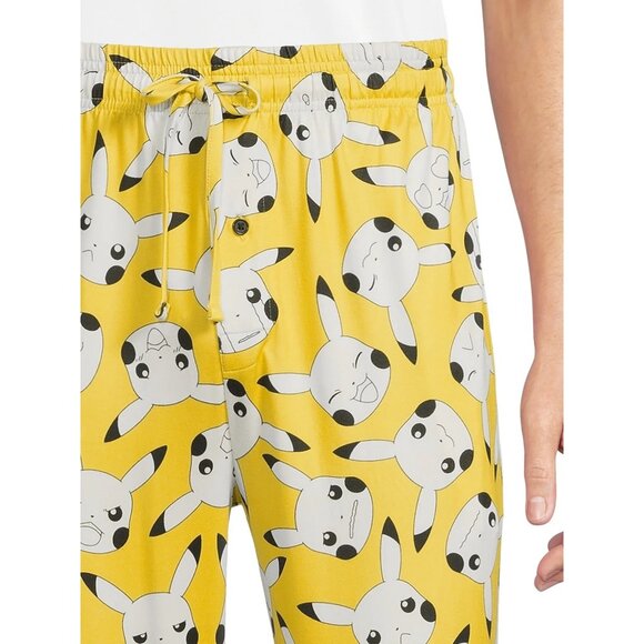 Pokemon Pikachu Pajama Pants Men's Size 2XL (44-46) PJ Bottoms Elasticized Waist - Picture 8 of 9